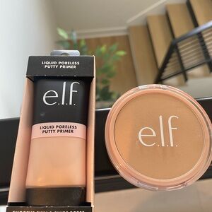 e.l.f. Liquid Poreless Putty Primer plus powder